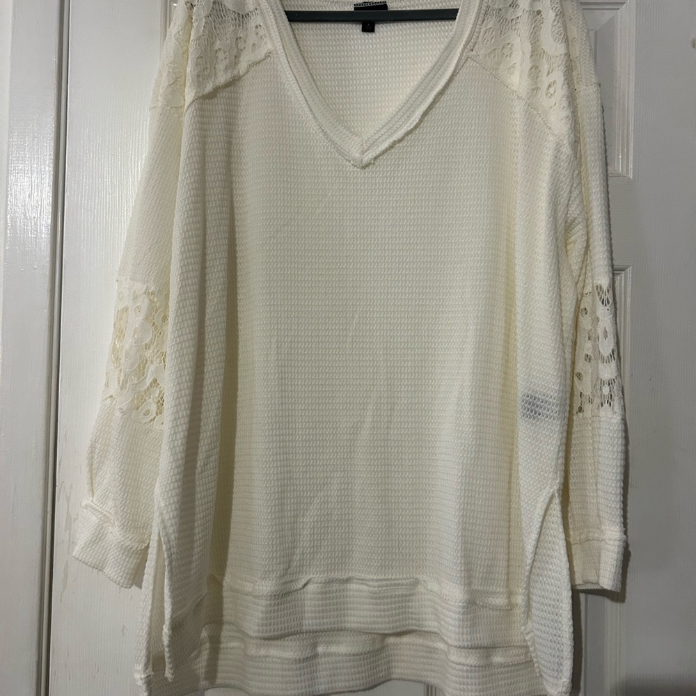 Torrid White Knit Sweater
